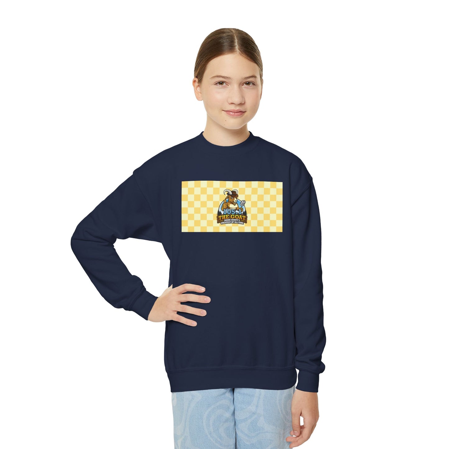 The GOAT- Vintage Logo YOUTH Crewneck Sweatshirt